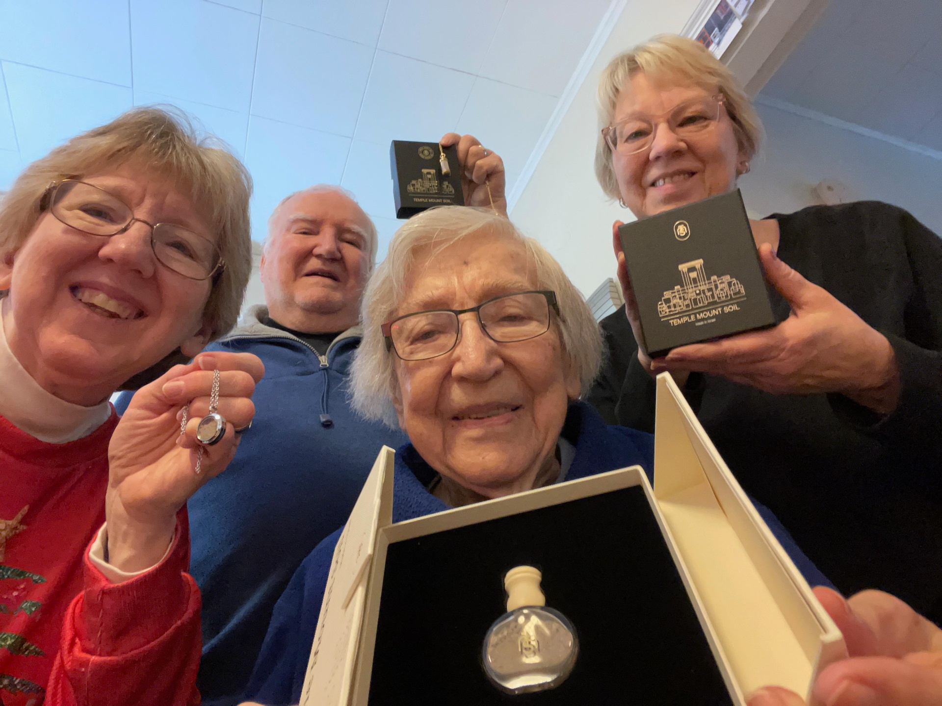 Family sharing Temple Mount Soil gifts