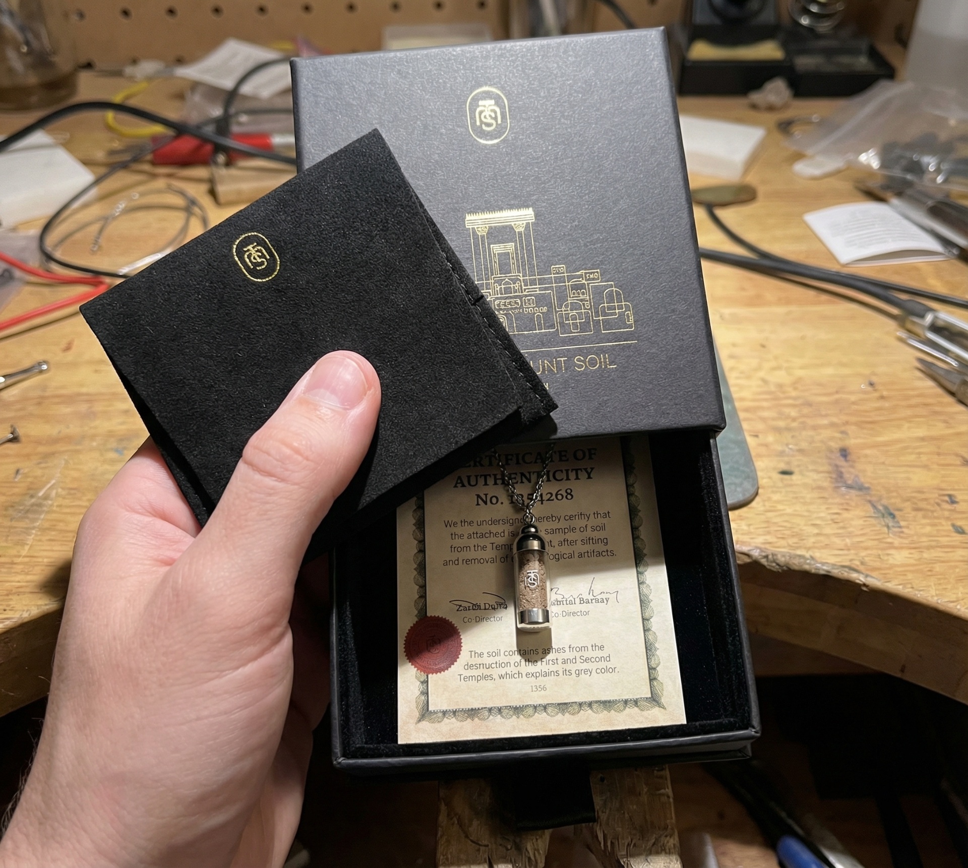 Unboxing Temple Mount Soil gift with certificate